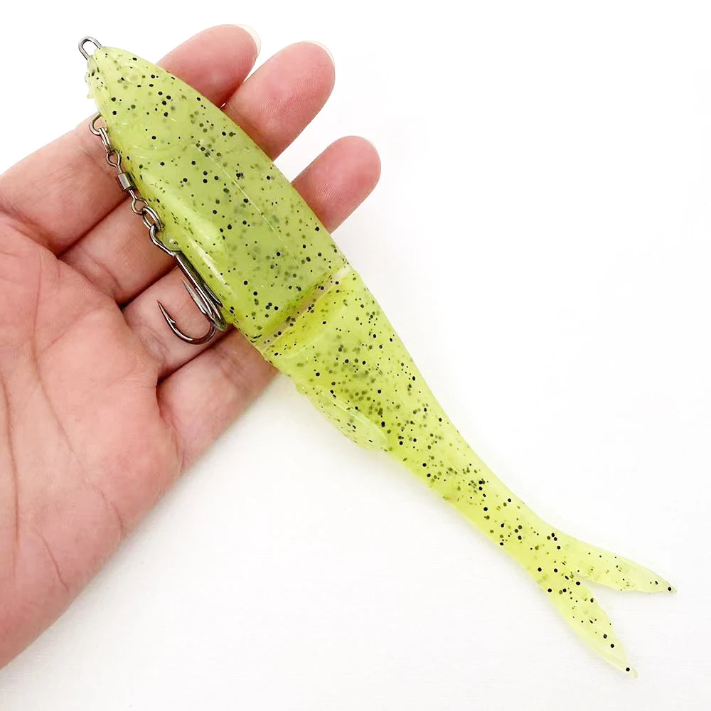 12cm/17cm Two-Section Long-Casting Soft Swimbait: Segmented Lifelike Action, Powerful Long-Casting Performance