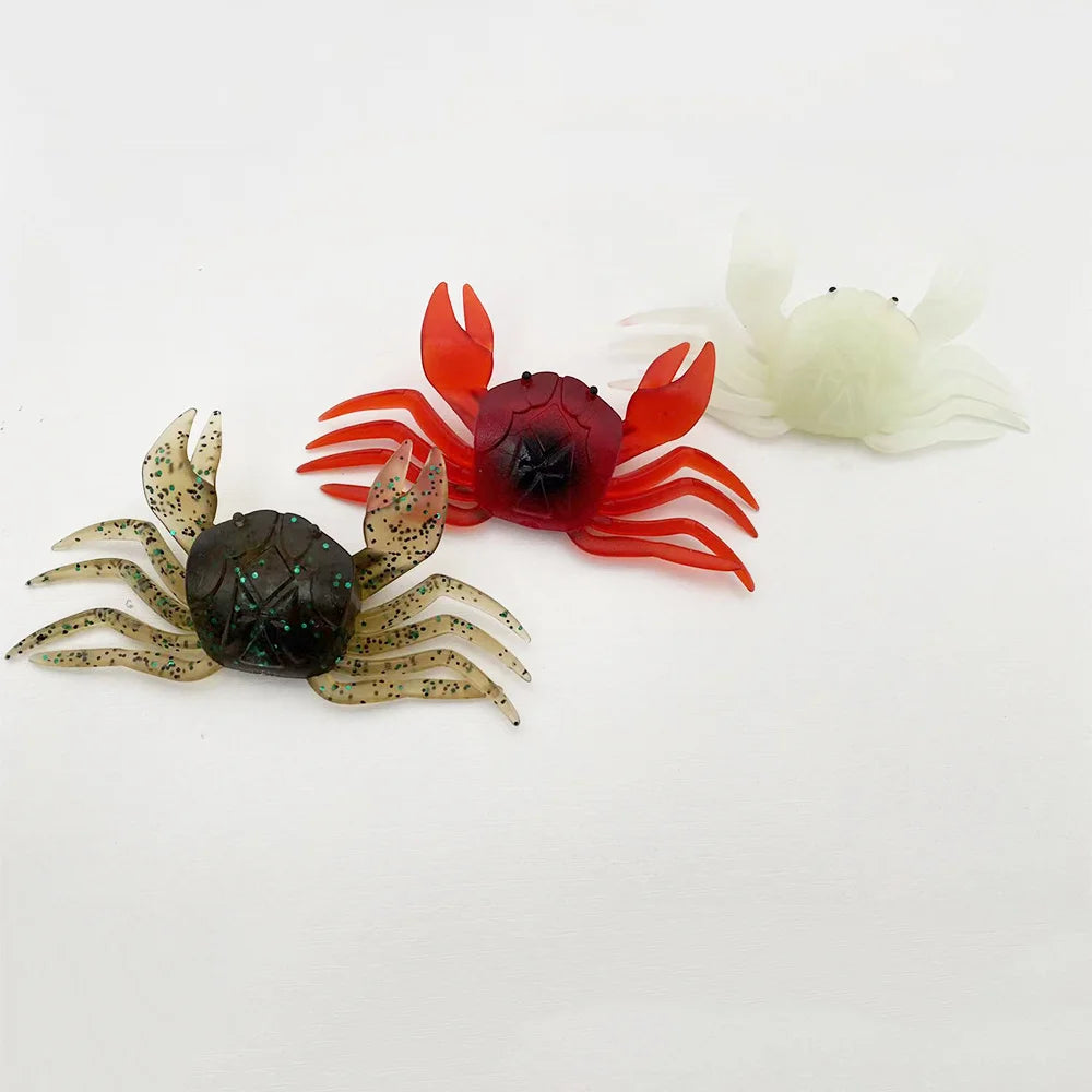 2PCS 12cm Weedless Crab Soft Lure | Lifelike Bait for Inshore, Surf & Bass Fishing