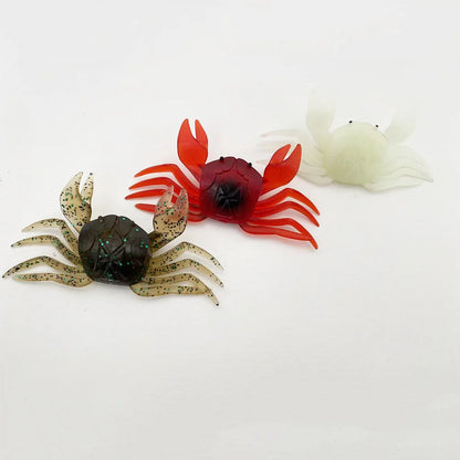 2PCS 12cm Weedless Crab Soft Lure | Lifelike Bait for Inshore, Surf & Bass Fishing