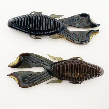 4PCS  9cm Dual-Color Ultra-Realistic Craw | Heavy Cover Punching Soft Bait | Weedless All-Water-Level Design