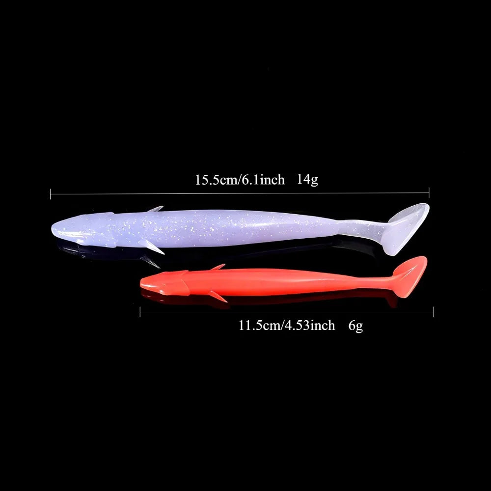 5PCS 11.5cm 6g /15.5cm 14g Soft TPE Fishing Lure Sardine Shape Floating Artificial Bait