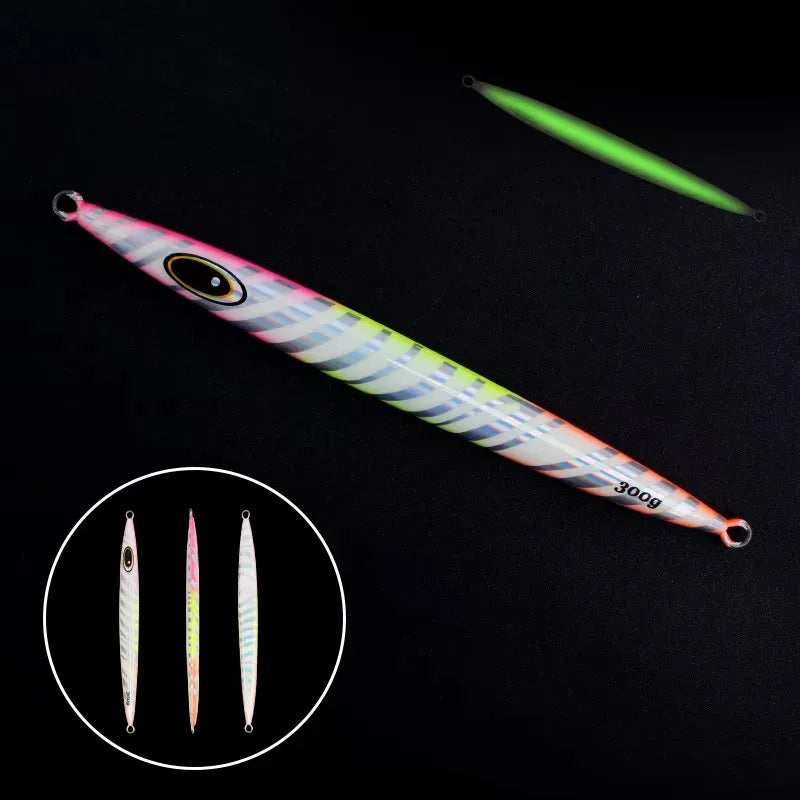 Fast-Sinking Jigging Lure 100g/ 200g/ 300g/ 400g - Deep Sea Slow Pitch Jig | Offshore Boat Fishing Lure
