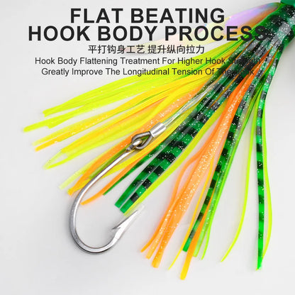 Winged Bionic Fish Drag Bait 22.5cm Boat Fishing Golden Spear Shark Fake Bait Winged Trolling