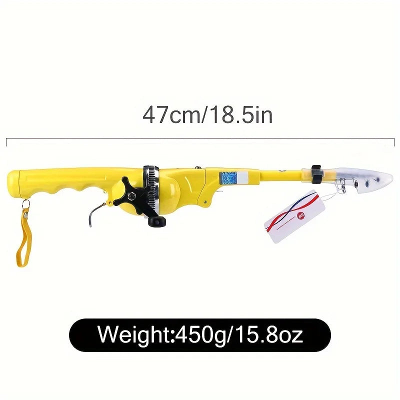 Portable Foldable All-In-One Sub Rod Full Kit Lightweight Travel Sea Saltwater Fishing Tackle Set