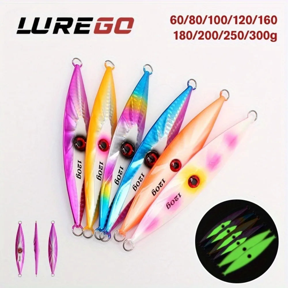 LUREGO Glow Diamond Metal Jig 60-300g, Fast Sink Jig for Tuna & Kingfish
