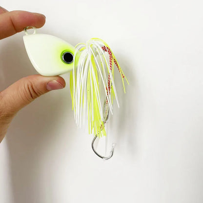 100g-250g Jigging Lure | Offshore Saltwater Jigging Lure with Squid Skirt Double Hooks