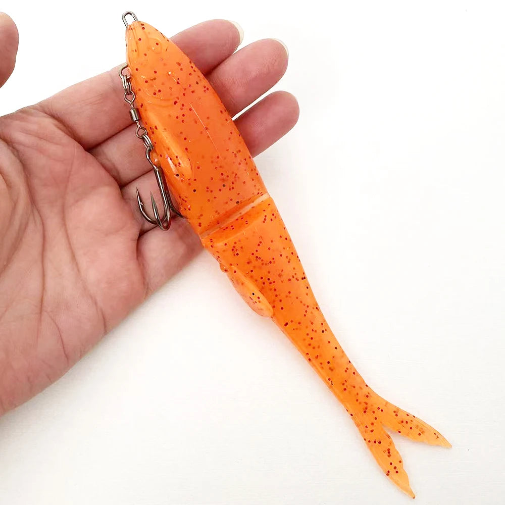 12cm/17cm Two-Section Long-Casting Soft Swimbait: Segmented Lifelike Action, Powerful Long-Casting Performance