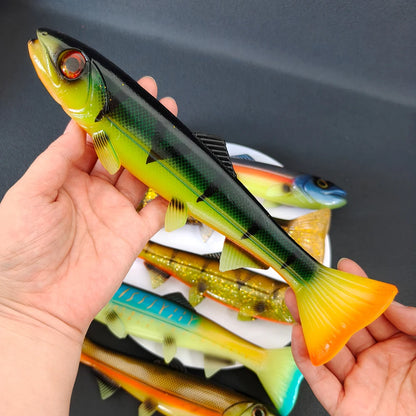14cm-24cm Round-Tail Swim Bait  Soft Fishing Lure Ideal for Saltwater & Freshwater