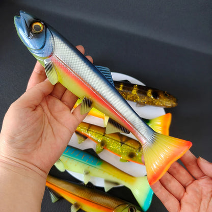 14cm-24cm Round-Tail Swim Bait  Soft Fishing Lure Ideal for Saltwater & Freshwater