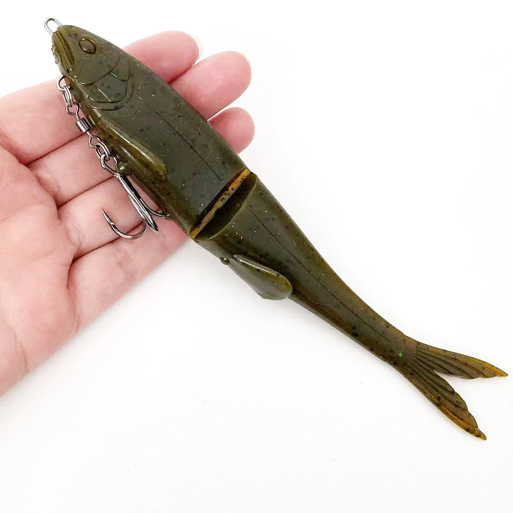 12cm/17cm Two-Section Long-Casting Soft Swimbait: Segmented Lifelike Action, Powerful Long-Casting Performance
