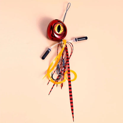 100g-300g Saltwater Slider Jig Lure, Natural Curly Silicone Streamer Heavy Duty Fishing Bait