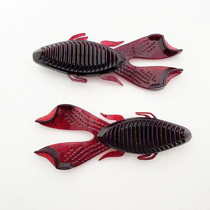 4PCS  9cm Dual-Color Ultra-Realistic Craw | Heavy Cover Punching Soft Bait | Weedless All-Water-Level Design