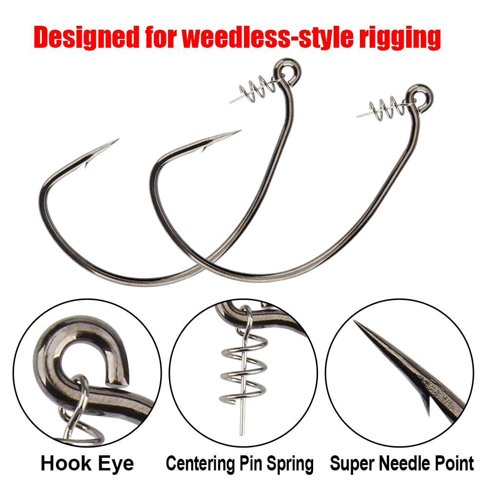 5/0 7/0 10/0 Swimbait Hooks Raptor Unweighted Wide Gap 3x-Strong Forged Shank For Soft Bait Fishing Lure