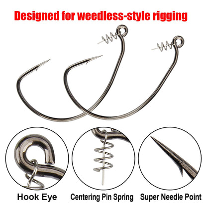 5/0 7/0 10/0 Swimbait Hooks Raptor Unweighted Wide Gap 3x-Strong Forged Shank For Soft Bait Fishing Lure