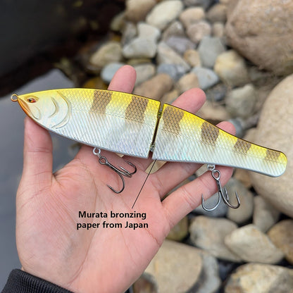 F180 Large Heavy Two-Joint Hard Swimbait – Teflon Hooks