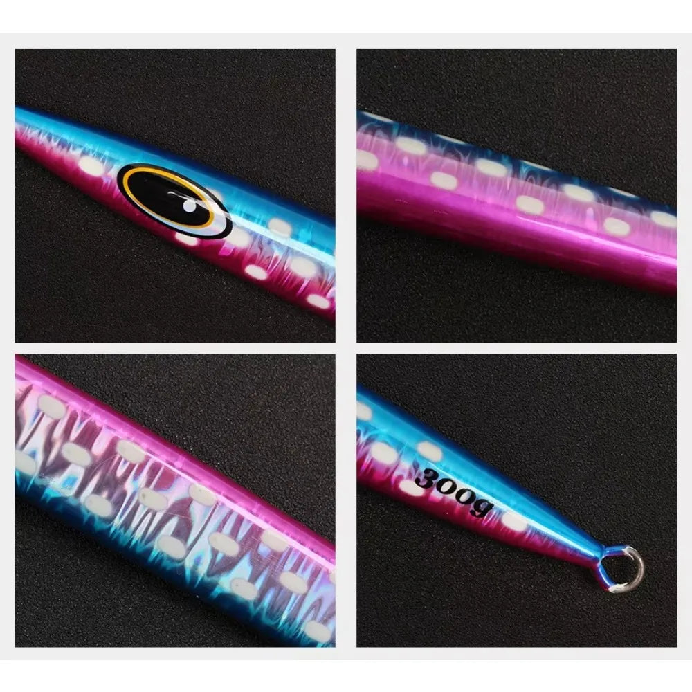 Fast-Sinking Jigging Lure 100g/ 200g/ 300g/ 400g - Deep Sea Slow Pitch Jig | Offshore Boat Fishing Lure