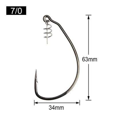 5/0 7/0 10/0 Swimbait Hooks Raptor Unweighted Wide Gap 3x-Strong Forged Shank For Soft Bait Fishing Lure
