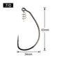5/0 7/0 10/0 Swimbait Hooks Raptor Unweighted Wide Gap 3x-Strong Forged Shank For Soft Bait Fishing Lure