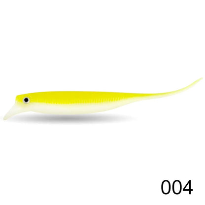 80mm 2.5g Soft Crankbait Lure, 6PCS Dual Color Slow Sinking Swimbait
