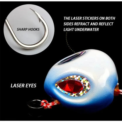 Slow Jigging Metal Lure 60-200g - Full Water Column Sinking Bait with Hook Rig ，Tail color random