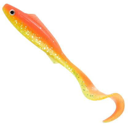 5PCS  3D Curl Grub Soft Lure | 9.4cm 4.1g Bionic Design with Two-Tone Eyes