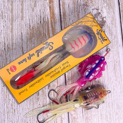 60g Soft Squid Bait Fishing Trolling Lure Octopus Head Jigs Luminous UV Squid Jig