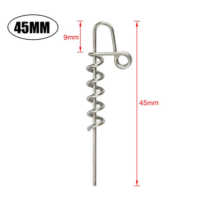 10PCS Spinpoler Multi-Depth Screw for Softbait fishing lure Spring Lock Pin Stinger Rig Accessories