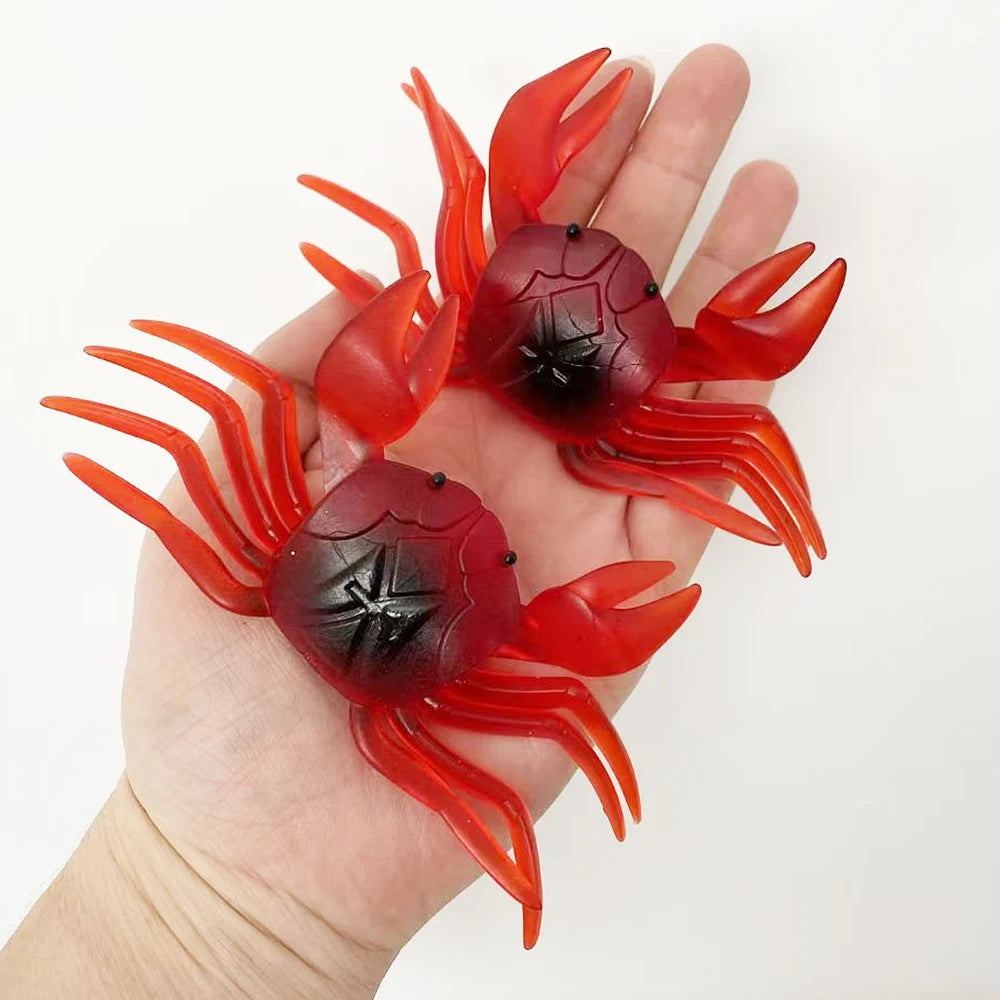 2PCS 12cm Weedless Crab Soft Lure | Lifelike Bait for Inshore, Surf & Bass Fishing