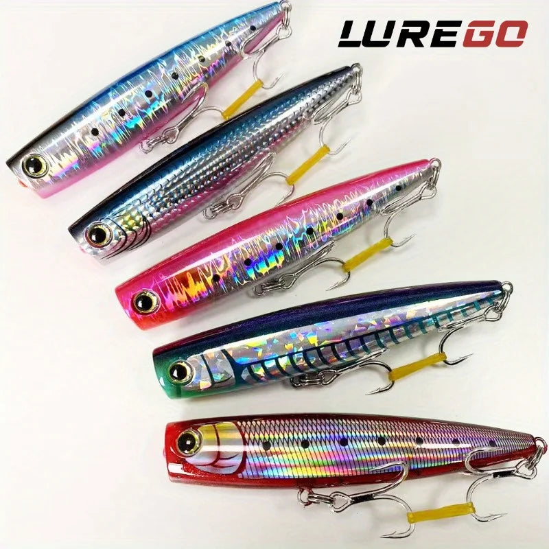 Popper Lure 130-160mm | Topwater Saltwater Hard Bait, Floating & Impact-Resistant