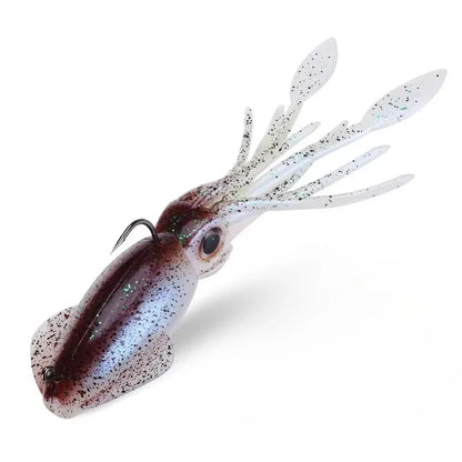 130g-200g Squid for Deep Sea Trolling, Soft Octopus Lure Heavy-Duty Bait with Internal Sinker Targeting Trophy Fish