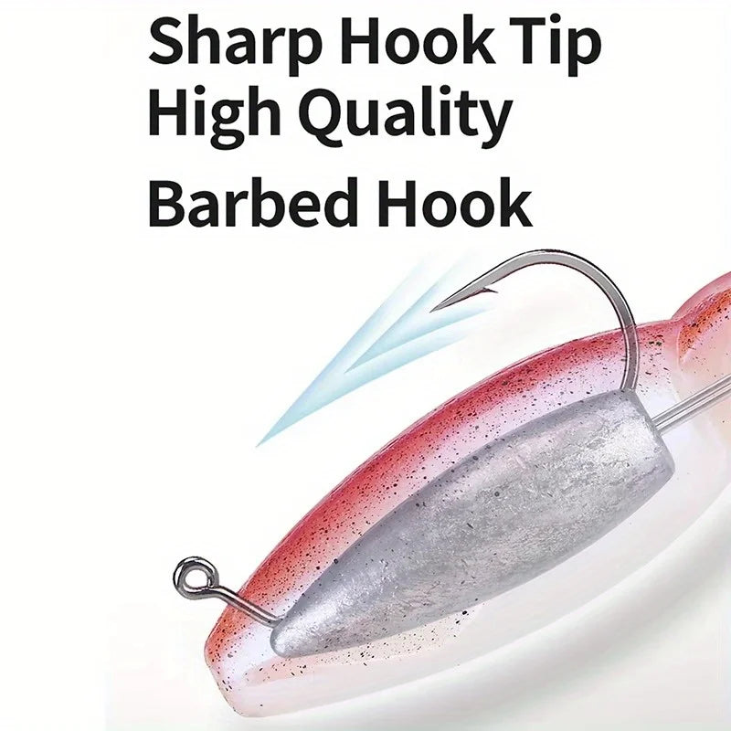 130g-200g Weapon for Deep Sea Trolling, Soft Octopus Lure Heavy-Duty Bait with Internal Sinker Targeting Trophy Fish