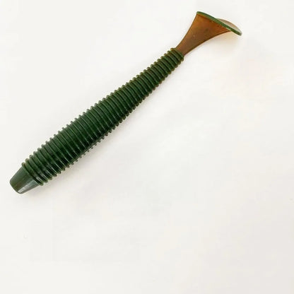 3PCS  16cm/20cm Large Ribbed T-Tail Soft Lure, Realistic Fishing Bait, Slow-Sink Design, Suitable for All Water Layers