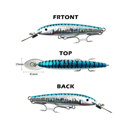 1PC Deep Sea Slow-Sinking Minnow Lure - 27g Weight Options - Long Cast Hard Bait for Spanish Mackerel/ Barracuda