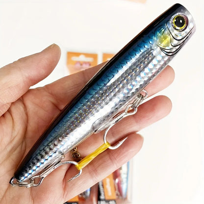 Popper Lure 130-160mm | Topwater Saltwater Hard Bait, Floating & Impact-Resistant