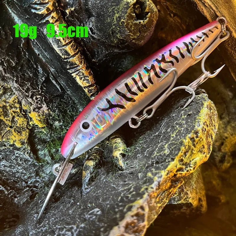 1PC Deep Sea Slow-Sinking Minnow Lure - 27g Weight Options - Long Cast Hard Bait for Spanish Mackerel/ Barracuda