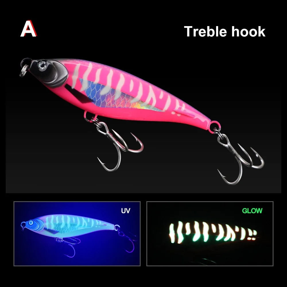 Sinking Pencil Popper 13cm/17cm – Ultra-Strong Tuna Hard Bait, Offshore Boat Fishing Lure for Saltwater Predators
