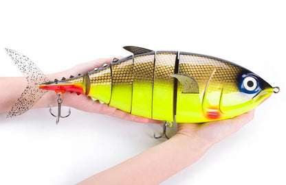 410mm 1000g Big Size Tuna Lure – 6 Section Multi-Jointed Sinking Swimbait, Heavy Duty Saltwater Fishing Wobbler
