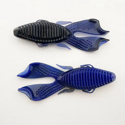 4PCS  9cm Dual-Color Ultra-Realistic Craw | Heavy Cover Punching Soft Bait | Weedless All-Water-Level Design
