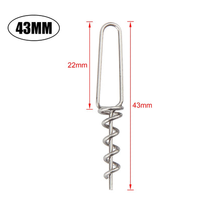 10PCS Spinpoler Multi-Depth Screw for Softbait fishing lure Spring Lock Pin Stinger Rig Accessories