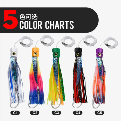 Winged Bionic Fish Drag Bait 22.5cm Boat Fishing Golden Spear Shark Fake Bait Winged Trolling