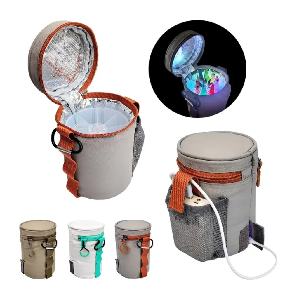 1Set  UV Lure Charging Light with Case – Glow Booster for Squid Jigs, Soft Baits & Jigs – Night Fishing Essential Tool