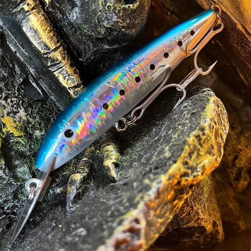1PC Deep Sea Slow-Sinking Minnow Lure - 27g Weight Options - Long Cast Hard Bait for Spanish Mackerel/ Barracuda