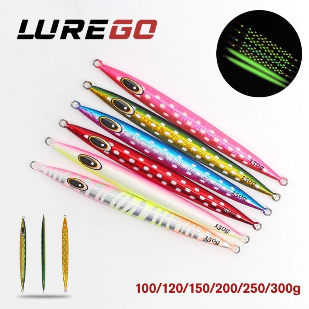 Fast-Sinking Jigging Lure 100g/ 200g/ 300g/ 400g - Deep Sea Slow Pitch Jig | Offshore Boat Fishing Lure