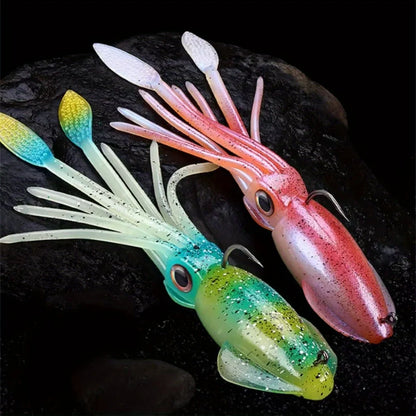130g-200g Weapon for Deep Sea Trolling, Soft Octopus Lure Heavy-Duty Bait with Internal Sinker Targeting Trophy Fish