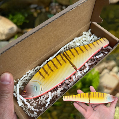 F180 Large Heavy Two-Joint Hard Swimbait – Teflon Hooks