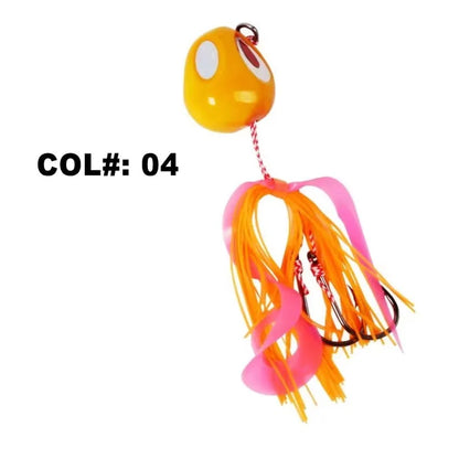 Slow Jigging Metal Lure 60-200g - Full Water Column Sinking Bait with Hook Rig ，Tail color random