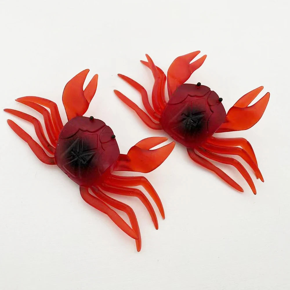 2PCS 12cm Weedless Crab Soft Lure | Lifelike Bait for Inshore, Surf & Bass Fishing