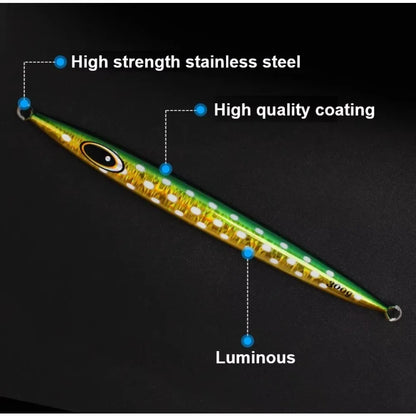 Fast-Sinking Jigging Lure 100g/ 200g/ 300g/ 400g - Deep Sea Slow Pitch Jig | Offshore Boat Fishing Lure