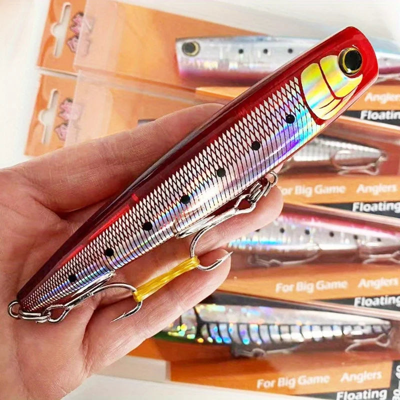 Popper Lure 130-160mm | Topwater Saltwater Hard Bait, Floating & Impact-Resistant