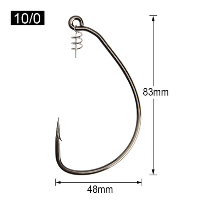 5/0 7/0 10/0 Swimbait Hooks Raptor Unweighted Wide Gap 3x-Strong Forged Shank For Soft Bait Fishing Lure